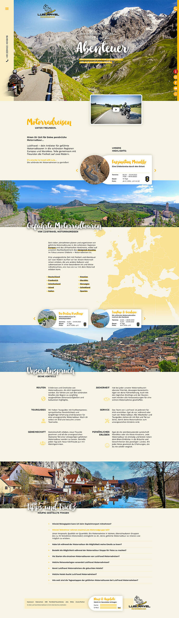 Websitescreenshot: LuisTravel