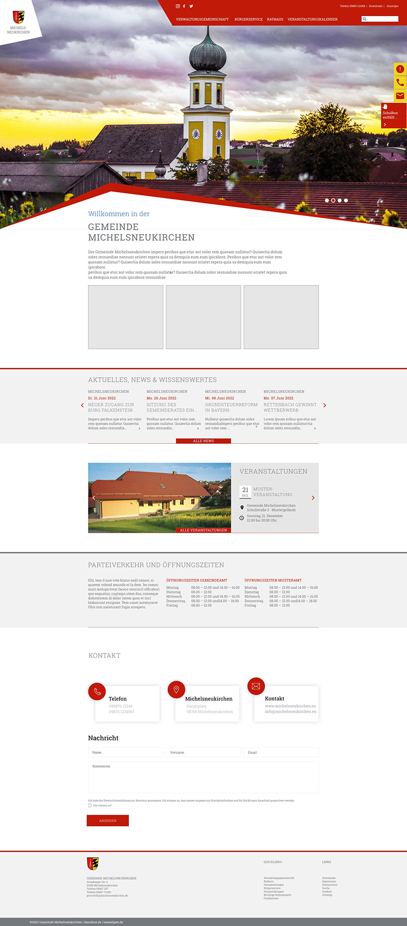 Websitescreenshot: Gemeinde Michelsneukirchen